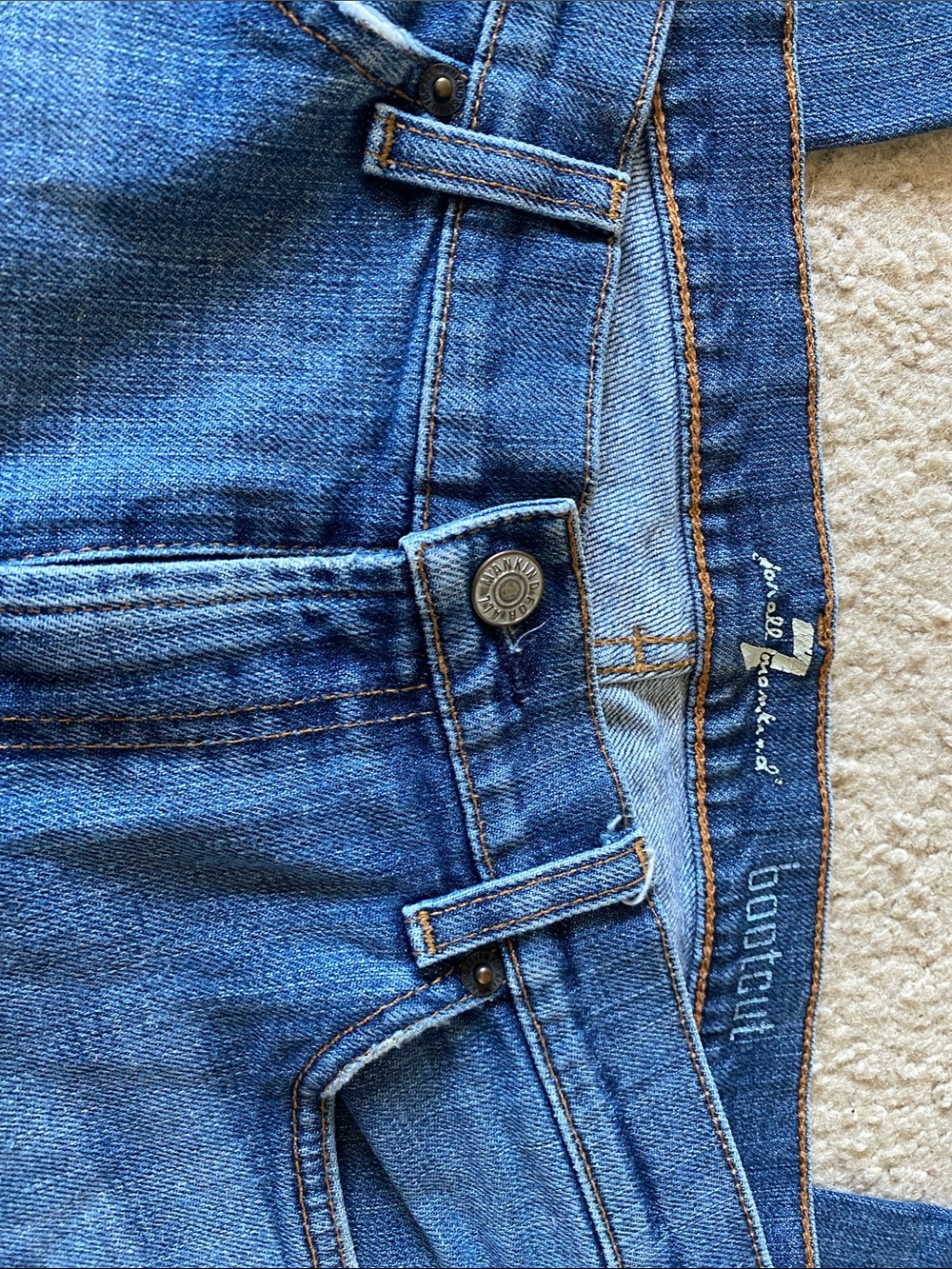 7 For All Mankind Men's Blue Bootcut Jeans